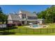 Stunning backyard featuring a private pool, spa, and beautifully landscaped surroundings on a well-maintained lawn at 6 Castlewood Dr, Durham, NC 27713