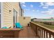 Cozy deck area with comfortable seating offers a private outdoor space for relaxation and enjoyment at 608 Grand Central Sta, Apex, NC 27502