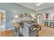 Bright living room featuring a comfortable sectional sofa and stylish decor at 625 Canvas Dr, Wake Forest, NC 27587