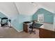 Bonus room with desk and exercise equipment at 809 Parkridge Dr, Clayton, NC 27527