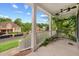 View from front porch of neighborhood shows manicured lawns and shade trees at 809 Parkridge Dr, Clayton, NC 27527