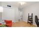 Bedroom featuring hardwood floors, natural light, and closet at 8613 Swarthmore Dr, Raleigh, NC 27615