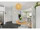 Cozy breakfast nook with direct kitchen access and views to the living area at 8613 Swarthmore Dr, Raleigh, NC 27615