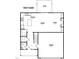 First-floor plan showcasing the kitchen, dining, living, and garage layout for a well-designed home at 93 Butterbean Ct, Zebulon, NC 27597