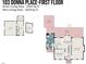 First floor floorplan of the residence at 103 Donna Place at 103 Donna Pl, Cary, NC 27513