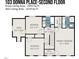 Second floor floorplan of the residence at 103 Donna Place at 103 Donna Pl, Cary, NC 27513