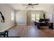 Office space with a large desk, ceiling fan, and exercise equipment at 1097 Trentini Ave, Wake Forest, NC 27587