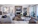 Cozy living room with a modern fireplace, sleek TV, and stylish furniture at 217 George Hudson Rd, Siler City, NC 27344