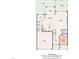 First floor layout, features open kitchen, dining, living spaces, and garage location at 2217 Holtwood Way, Apex, NC 27523
