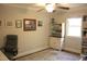 Home office area with a desk chair, a large vintage rug, and ample shelving at 2603 Red Pine Rd, Hillsborough, NC 27278