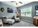 Relaxing bedroom with natural light, comfortable seating and ample storage. Great for resting at 2910 Reynolda Cir, Durham, NC 27712