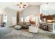 Large open-plan living room connects kitchen and dining spaces at 2910 Reynolda Cir, Durham, NC 27712