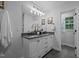 Bathroom features a double sink vanity, and neutral wall color at 2917 Kesler Trl, Mebane, NC 27302