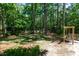 Backyard with wooden swing at 305 Monterey Ct, Benson, NC 27504