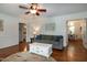 Bright living room with hardwood floors and plenty of natural light at 305 Monterey Ct, Benson, NC 27504