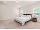 Simple bedroom with carpet and two windows at 325 Porterfield Dr, Youngsville, NC 27596