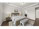 Cozy main bedroom showcasing tray ceilings, neutral colors, and a comfortable atmosphere for restful nights at 3406 Antler View Dr, Apex, NC 27502