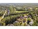 Aerial view showcasing the community's lush landscaping and charming homes at 39 Forked Pine Ct, Chapel Hill, NC 27517