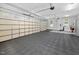 Spacious two car garage with epoxy floors, storage, and an abundance of natural light at 39 Forked Pine Ct, Chapel Hill, NC 27517