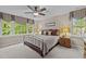 Well-appointed bedroom filled with natural light and tastefully decorated at 4505 Wood Valley Dr, Raleigh, NC 27613