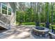 Back patio with stone features at 59 Mill Rd, Pittsboro, NC 27312