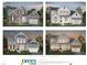Four distinct exterior elevations showcase the Branford home design, each with unique architectural details and color schemes at , Wake Forest, NC 27587