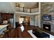 Spacious living area featuring hardwood floors, open access to the kitchen, and a cozy seating arrangement at , Wake Forest, NC 27587