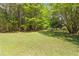 An expansive backyard with lush green grass, surrounded by mature trees, creating a serene and private outdoor space at 7227 Cleveland Rd Rd, Clayton, NC 27520