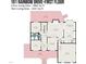 First floor plan showcasing layout of kitchen, living room, garage, deck and breakfast nook at 101 Rainbow Dr, Carrboro, NC 27510