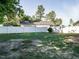 Spacious backyard with green grass and a white privacy fence, perfect for outdoor activities at 1015 E Maplewood, Benson, NC 27504