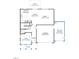Detailed first-floor floor plan showcasing the kitchen, Gathering room, garage, and flex room layout at 110 Cribbs Ln, Middlesex, NC 27557