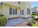 Backyard patio made with paver stones, offering space to enjoy the outdoors at 1104 Dominion Hill Dr, Cary, NC 27519