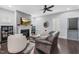 Comfortable living room with a cozy fireplace, perfect for relaxing with Gathering and friends at 1448 Big Falls Dr, Wendell, NC 27591