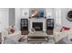 Inviting living room featuring a fireplace and stylish decor at 1448 Big Falls Dr, Wendell, NC 27591