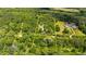 Aerial view of the expansive property, highlighting the house and the natural beauty of the wooded area at 1661 Reno Sharps Store Rd, Bear Creek, NC 27207