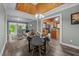 Charming dining area adjacent to the living room and kitchen, perfect for Gathering gatherings at 1661 Reno Sharps Store Rd, Bear Creek, NC 27207