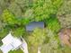 Birds-eye view of the property and lush natural surroundings at 1805 Holly St, Apex, NC 27502