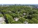 Panoramic aerial shot highlighting a stylish home nestled among a vibrant, tree-filled neighborhood at 1820 Park Dr, Raleigh, NC 27605