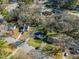 Neighborhood aerial showcasing the property's prime location and lush surroundings at 205 Coachman Dr, Garner, NC 27529