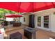 Outdoor patio with comfortable seating and outdoor grilling, perfect for entertaining and enjoying backyard at 2113 Port Royal Rd, Raleigh, NC 27609
