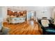 Open concept kitchen with island seating and stainless steel appliances at 281 N Serenity Hill Cir, Chapel Hill, NC 27516