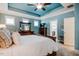Spacious main bedroom featuring a plush bed and ample natural light at 281 N Serenity Hill Cir, Chapel Hill, NC 27516