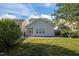 Spacious backyard with a well-maintained lawn and privacy provided by mature trees at 2812 Prospect Pkwy, Durham, NC 27703