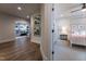 Spacious hallway leads to an inviting living room and a charming bedroom at 318 Ivy Ridge Rd, Chapel Hill, NC 27516