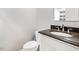 Bathroom with a granite countertop and a white vanity at 3403 Raccoon Run Dr, Burlington, NC 27215