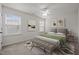 Bright bedroom is tastefully decorated with a modern bed and stylish decor at 4 Seawell Ct, Durham, NC 27703
