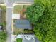 A bird's eye view of a beautiful home with a well-manicured lawn and landscaping at 401 Haywood St, Raleigh, NC 27601