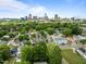 Panoramic view of a city skyline over a leafy green neighborhood at 401 Haywood St, Raleigh, NC 27601