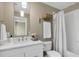 Well-lit bathroom features a modern vanity, updated fixtures, and stylish decor, enhancing its appeal at 506 N Mangum St # 402, Durham, NC 27701