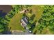Beautiful house from above, surrounded by grass, trees, and several parked cars in the driveway at 5250 Sartin Rd, Burlington, NC 27217